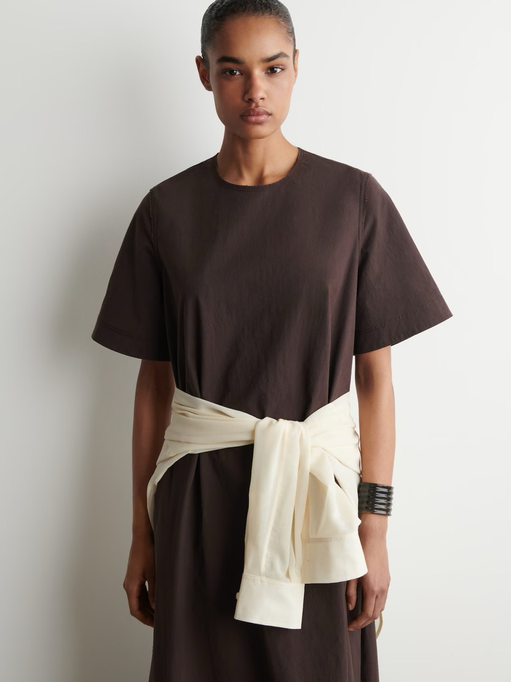 NWT (size 10) COS RAW-CUT COTTON MIDI DRESS - Picture 5 of 9